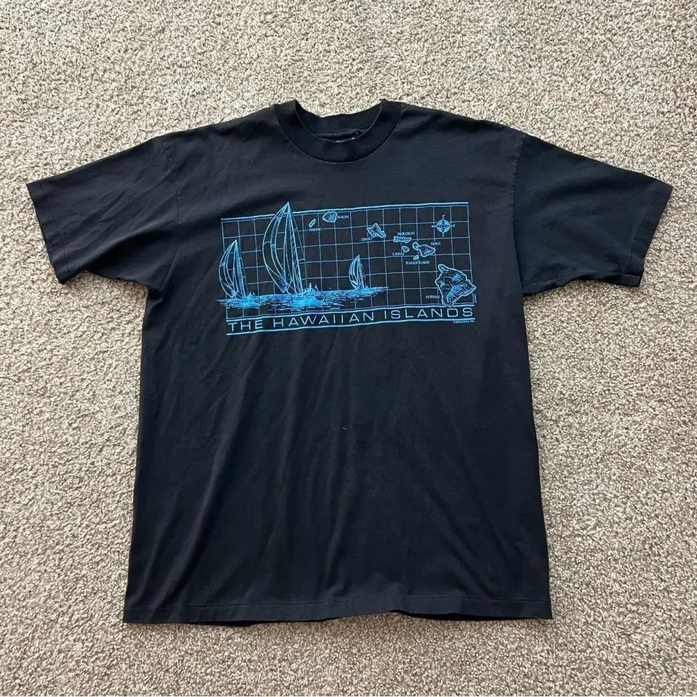 Vintage Hawaiian Island graphic tee shirt men's XL